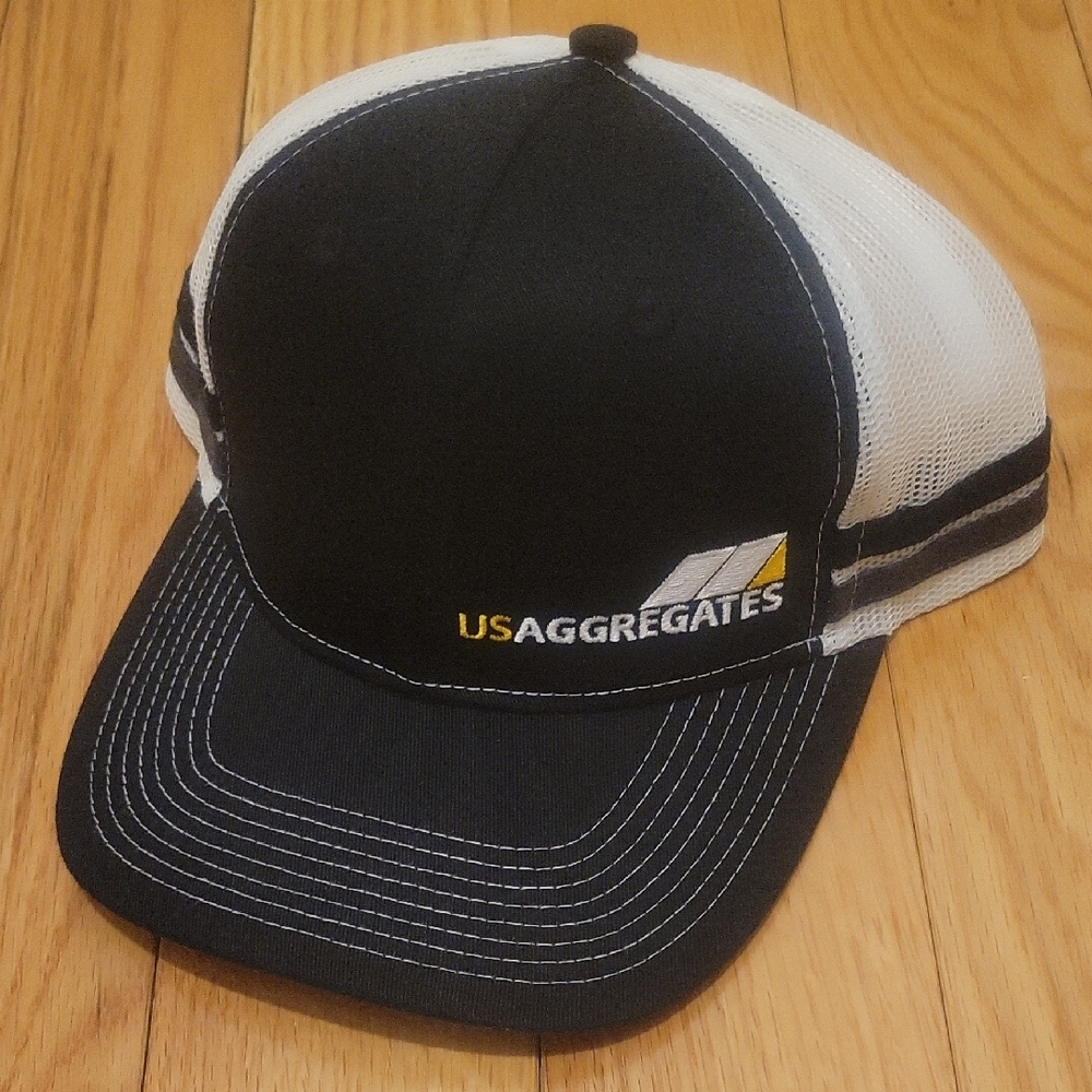 Port Authority Black and White Mesh Cap